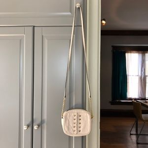 Michael Kors White Studded Mini Crossbody Bag